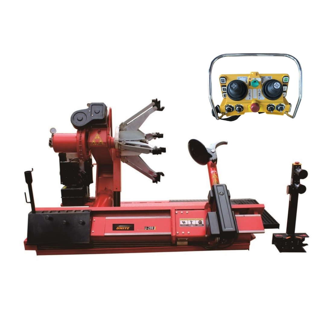 Unite U-298 Uzaktan Kumandalı Ağır Vasıta Lastik Sökme Takma Makinesi Çift Devir 14-56 380V