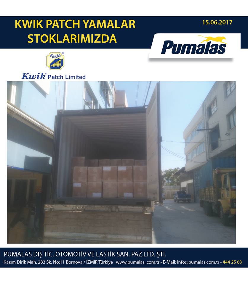 Kwik Patch Yamalar Stoklarımızda!